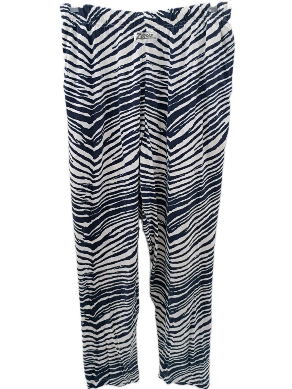 Zubaz Pants Womens Large White Zebra  Elastic Waist Lounge Casual Sweatpants